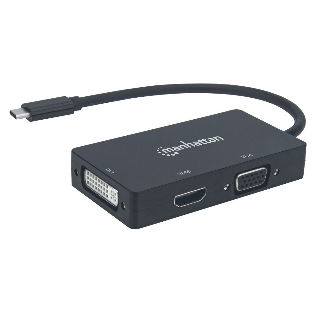 Manhattan Multiport Adapter 152983 USB-C 3.1 na HDMI DVI VGA 4K/1080p 152983