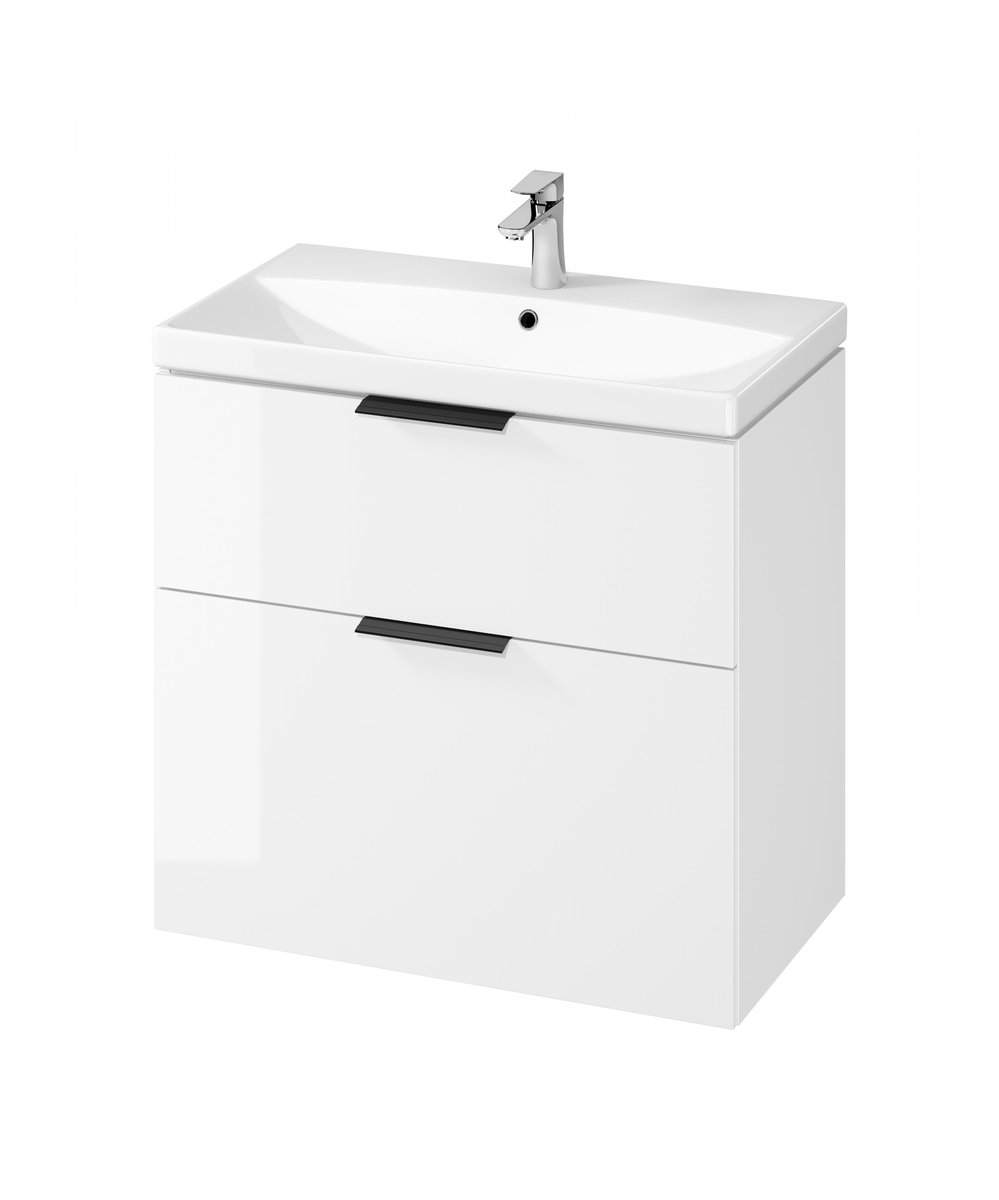 Cersanit City zestaw meblowy 80 cm umywalka z szafką biały połysk S801-423