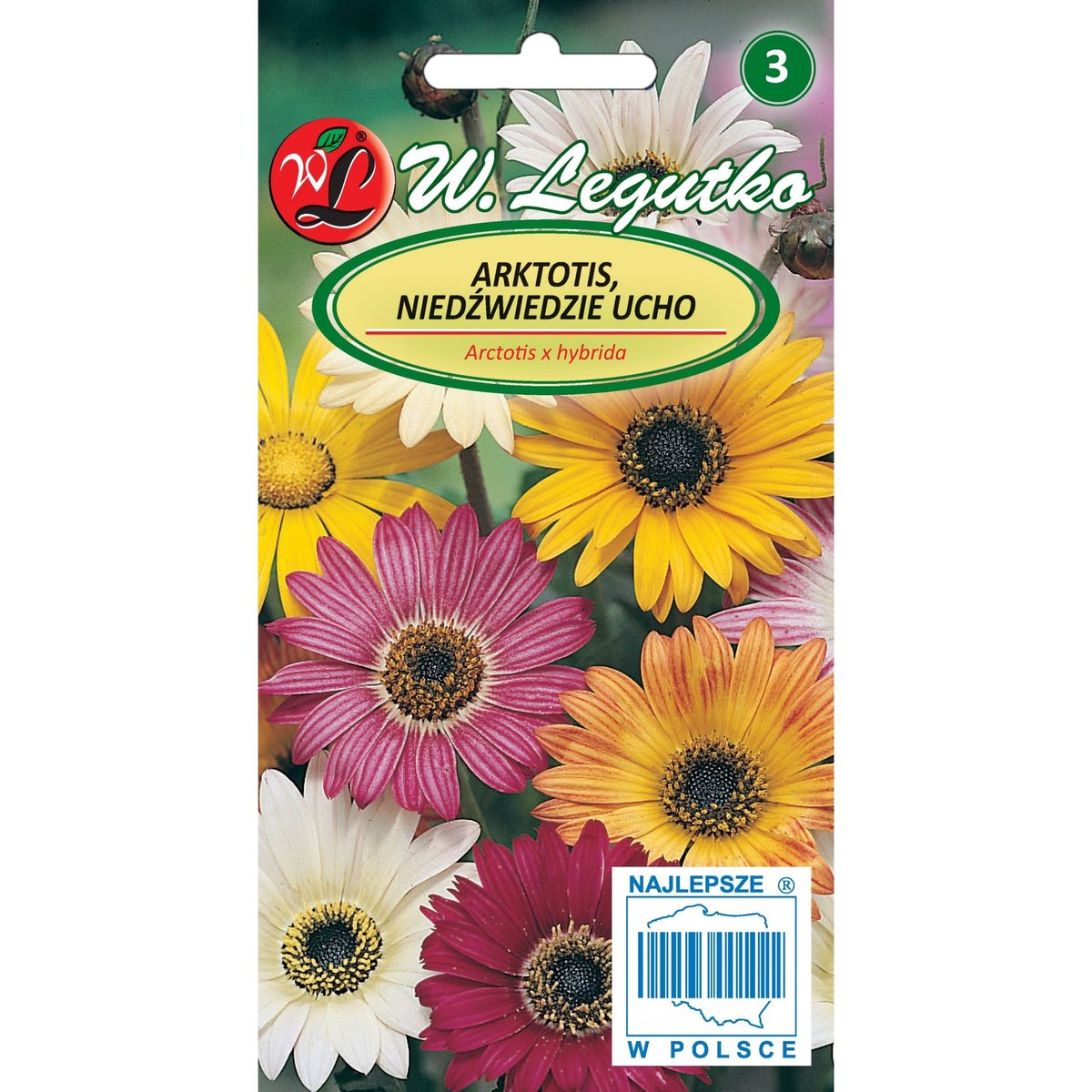 Legutko sp. z o.o Nasiona Arktotis Niedźwiedzie ucho mieszanka, 0,5g