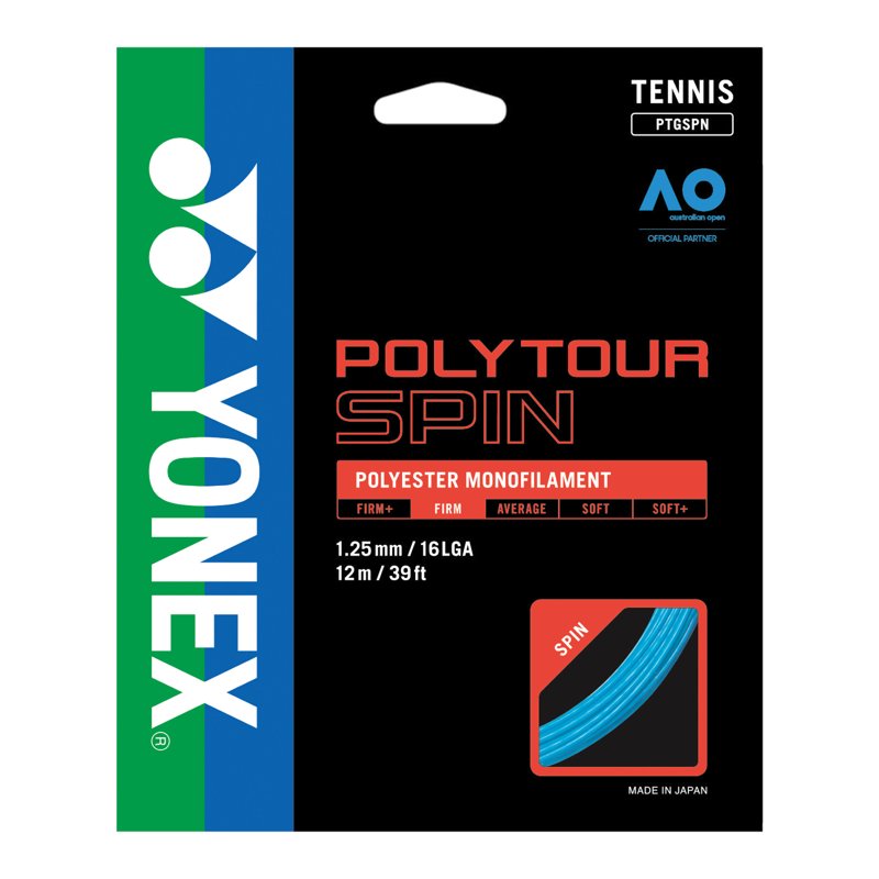 Yonex naciąg tenisowy POLYTOUR SPIN 12M PTGSPN 4547656826319