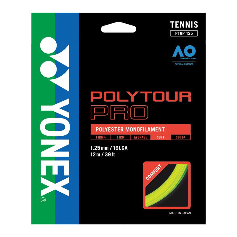 Naciąg Tenisowy Yonex Poly Tour Pro 1.25 - Żółty