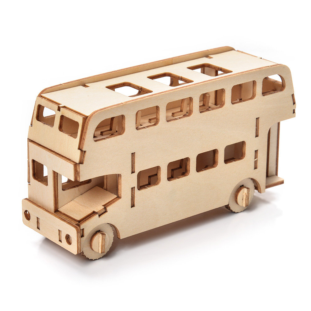 puzzle drewniane model 3d autobus