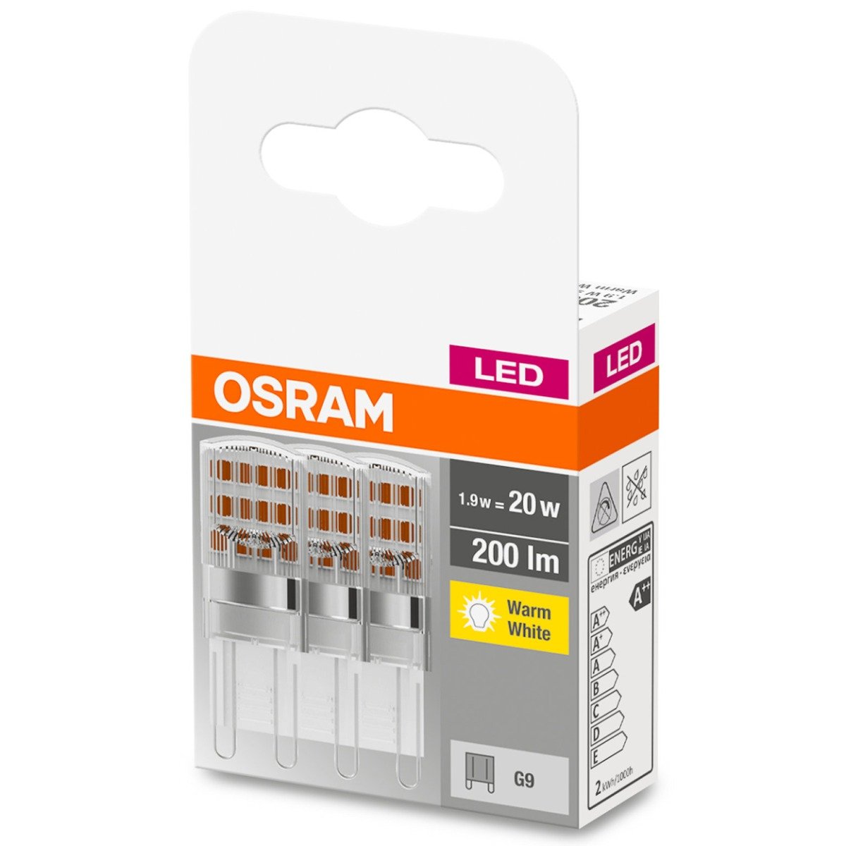 Osram żarówka sztyft LED G9 1,9W 2 700 K 3 szt.