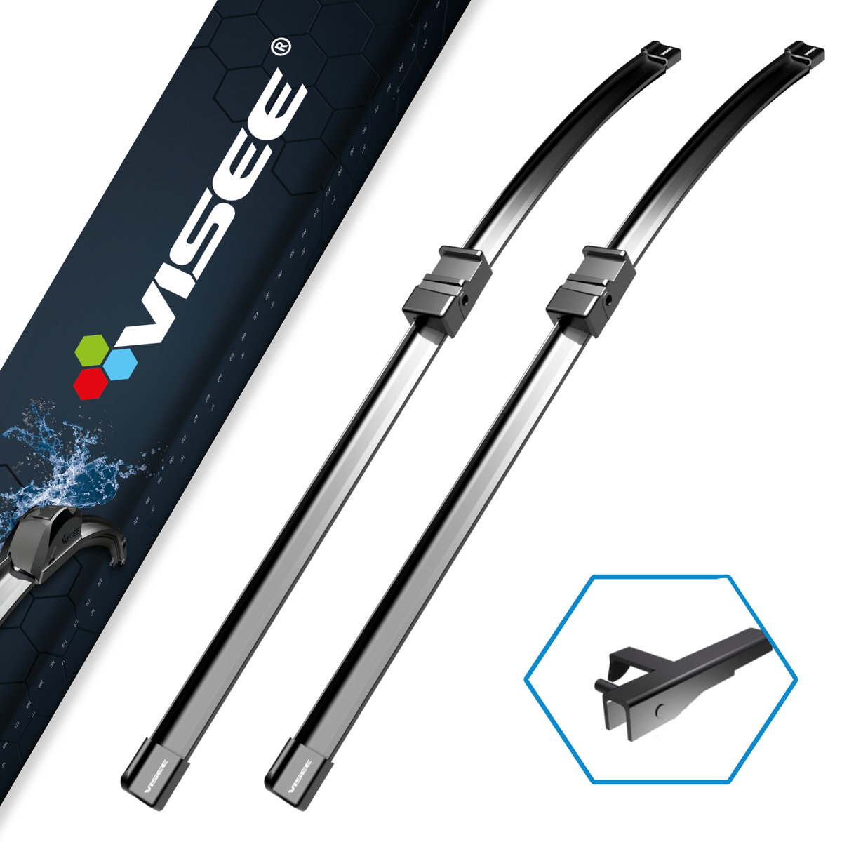 Visee Visee Para wycieraczek samochodowych Hexa H002 530/480 mm