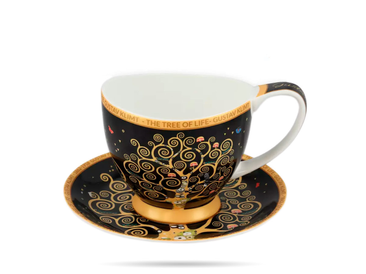 Filiżanka Vanessa Big Klimt Drzewo Ciemne Carmani
