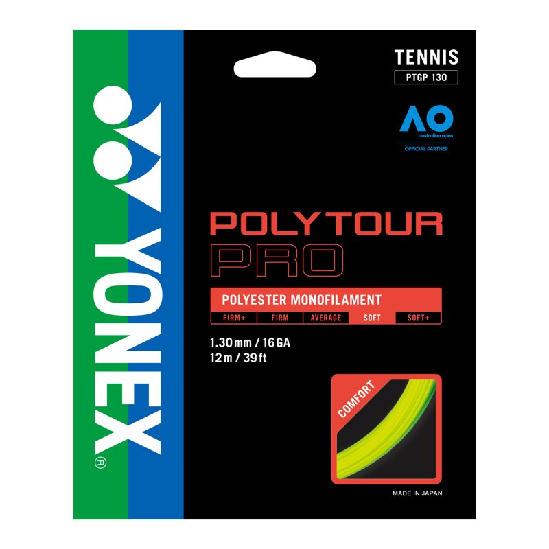 Yonex Struna rolka Poly Tour Pro, żółty, 12 m NT130PPS-1,3 mm