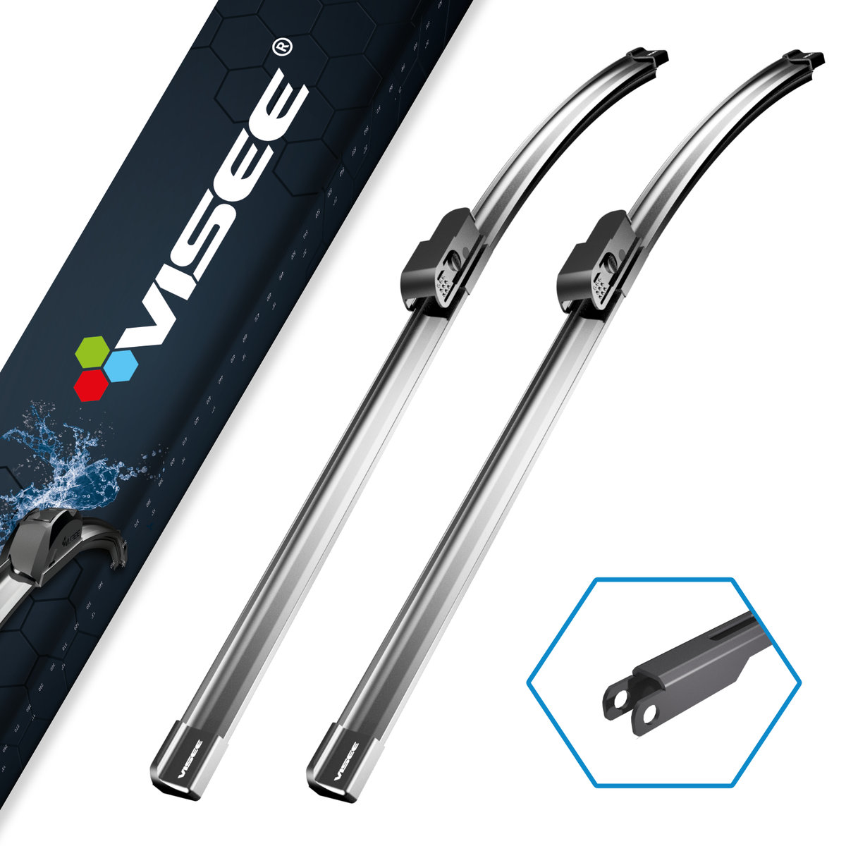 Visee Visee Para wycieraczek samochodowych Hexa H016 650/550