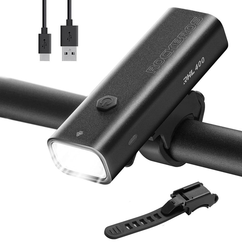 Lampka Rowerowa Przednia Led Usb Rockbros Rhl-400