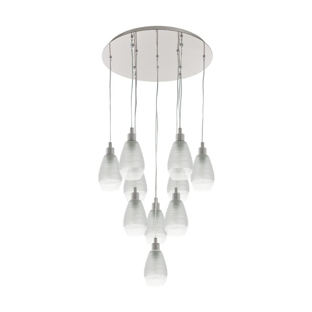 Eglo SIRACUSA Lampa Wisząca Nikiel matowy 10-punktowe Design Obszar wewnętrzny SIRACUSA Czas dostawy od 10-14 dni roboczych 39503