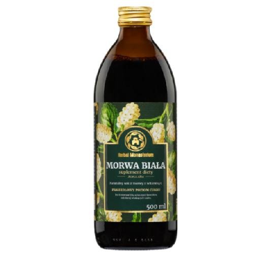 HERBAL PHARMACEUTICALS SP. Z O.O. Herbal Monasterium Morwa biała naturalny sok z morwy z witaminą C 500 ml 3056891