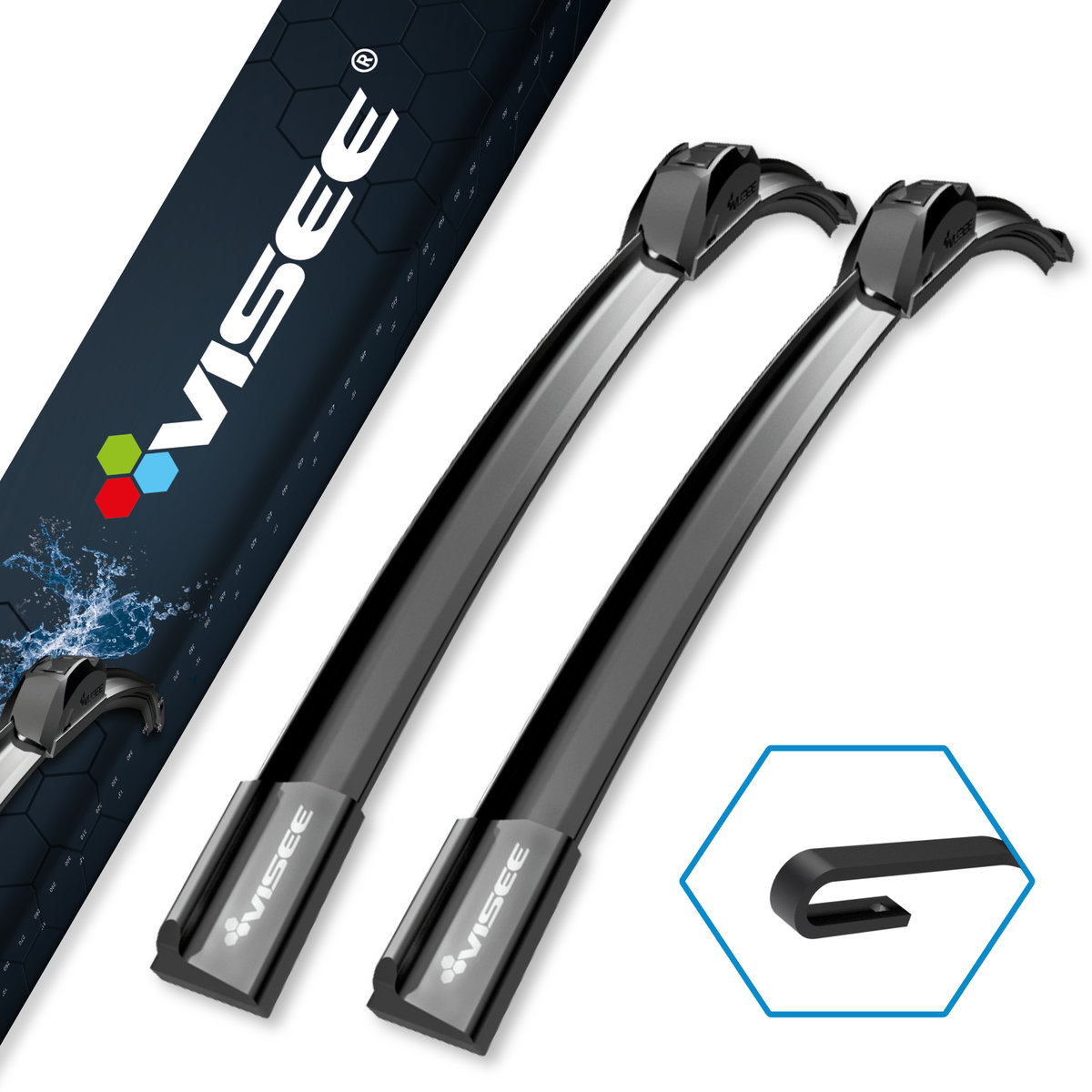 Visee Visee Para wycieraczek samochodowych Hexa H001 650/650