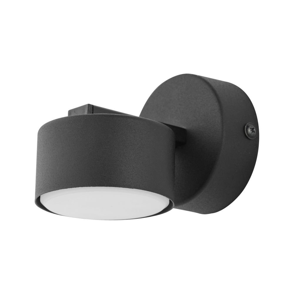Lampa ścienna Dallas, 1-punktowa, czarna