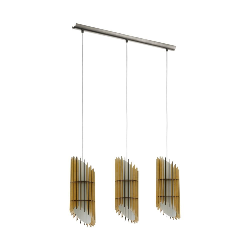 Eglo Agreda 33549 lampa wisząca zwis oprawa listwa 3x40W E27 brąz/satyna/biały