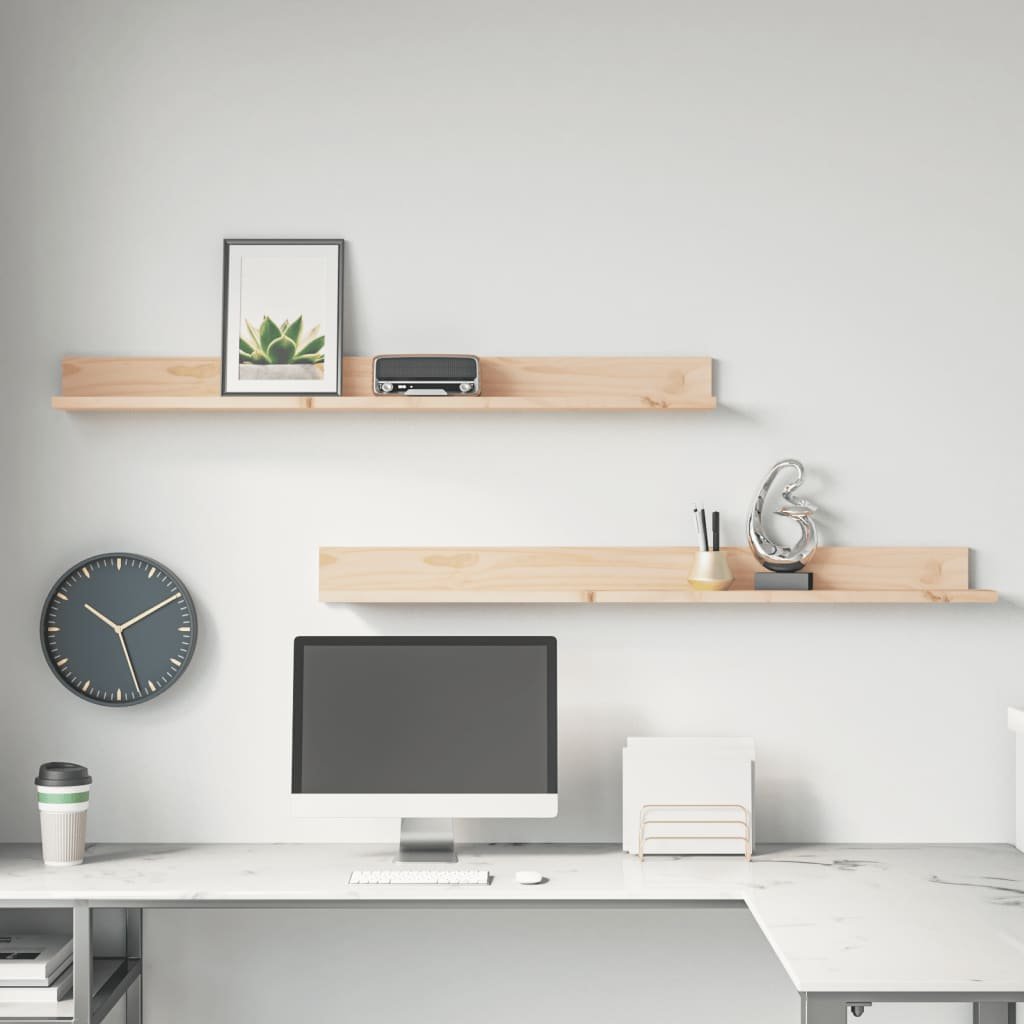 Półki ścienne, 2 szt., 110x11x9 cm, drewno sosnowe