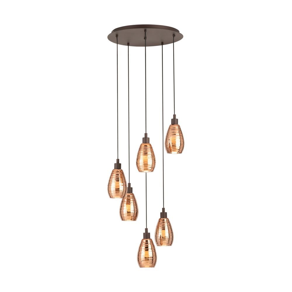 Eglo SIRACUSA Lampa Wisząca Brązowy 6-punktowe Design Obszar wewnętrzny SIRACUSA Czas dostawy od 10-14 dni roboczych 39508