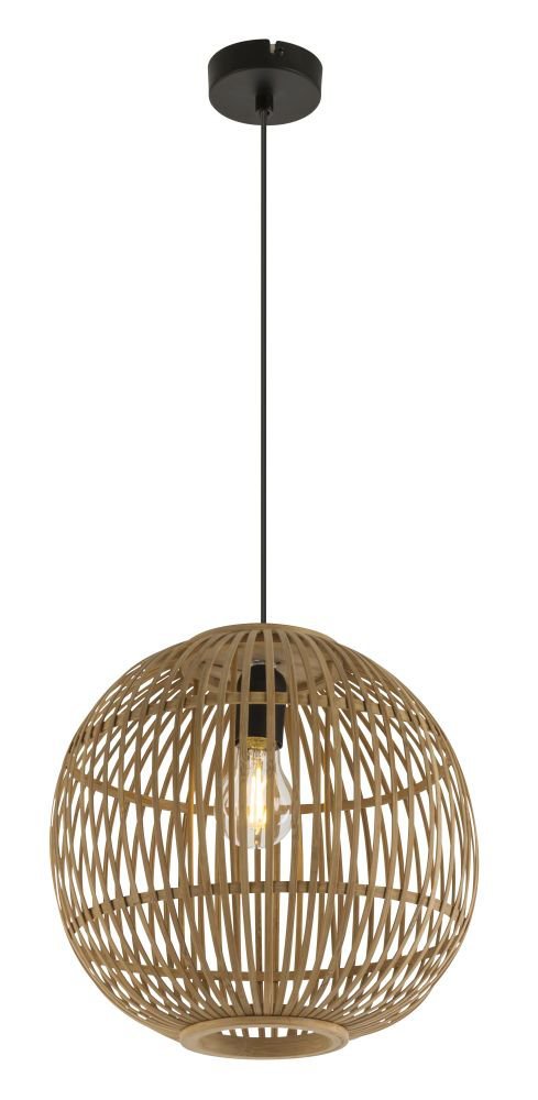 Globo Lighting Lampa wisząca Hildegard z bambusa, 30 cm