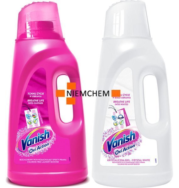 Vanish Oxi Action Pink + White Odplamiacz Płyn 2 x 2L PL