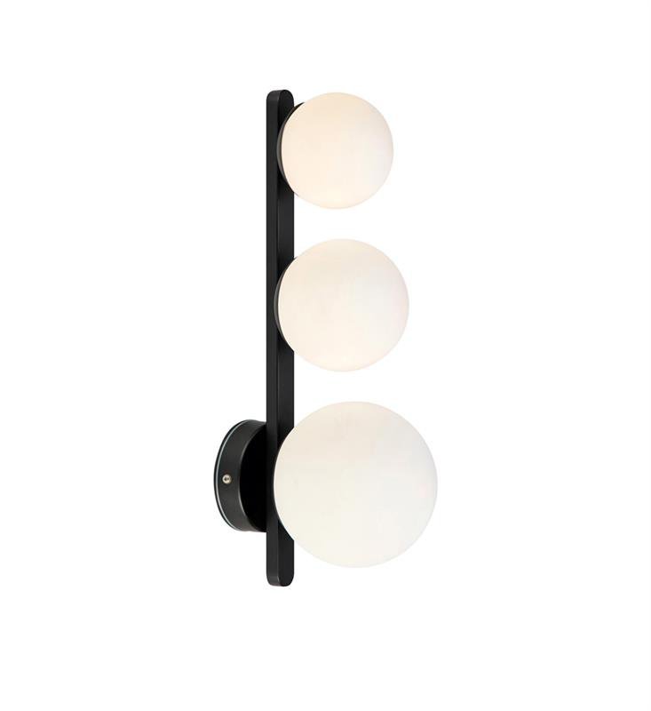 Markslöjd 108349 - Kinkiet łazienkowy PURO 3xG9/20W/230V IP44 czarny