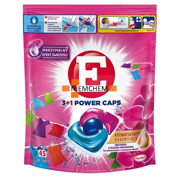 E Kapsułki do Prania Kolorowych i Ciemnych Tkanin Orchidea & Makadamia 45szt