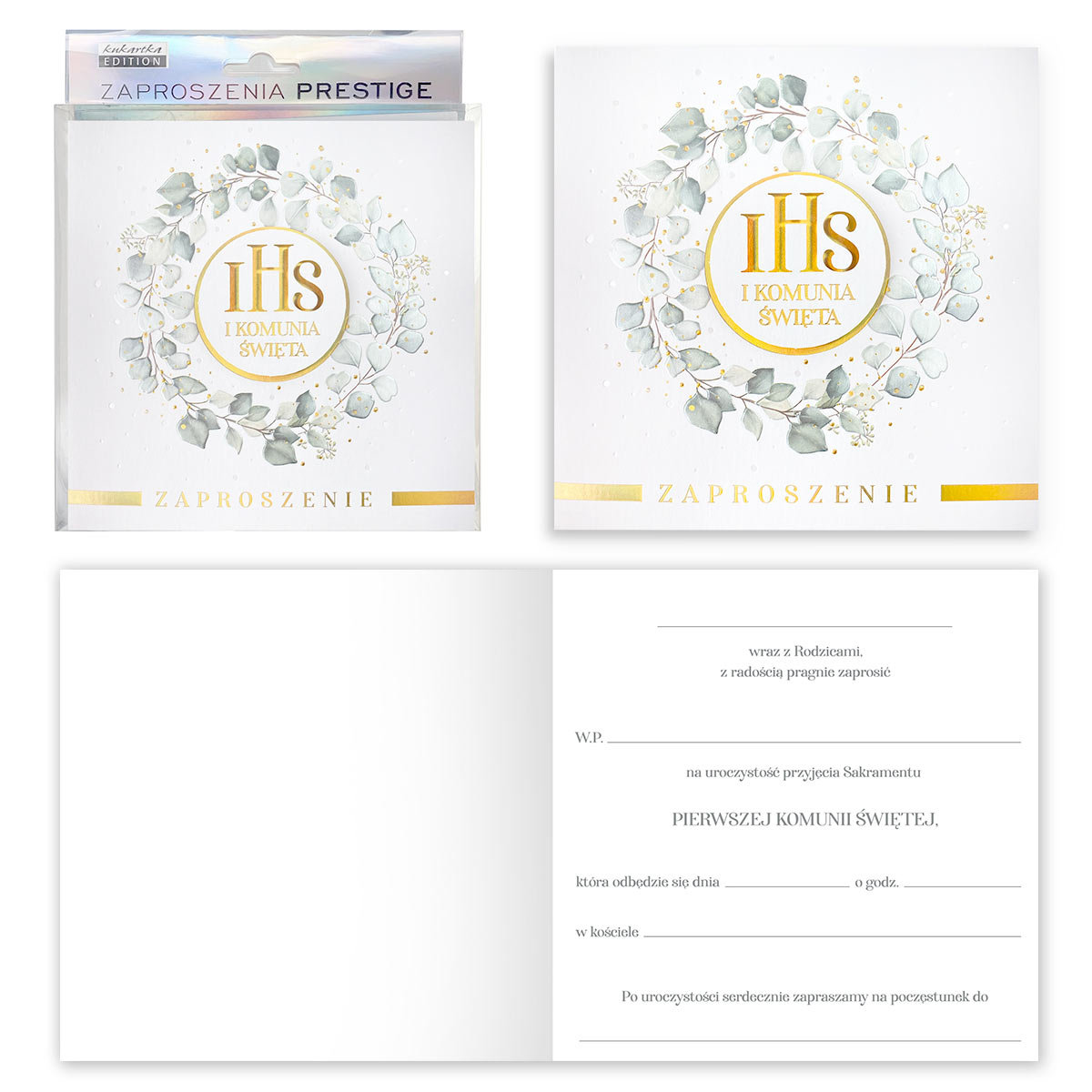 Zaproszenie Komunia (5szt) - Kukartka