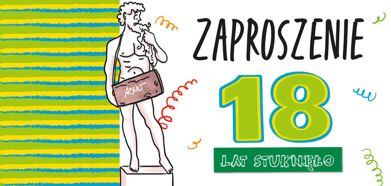 Zaproszenie Urodziny 18 - Chłopak (5szt) - Henry