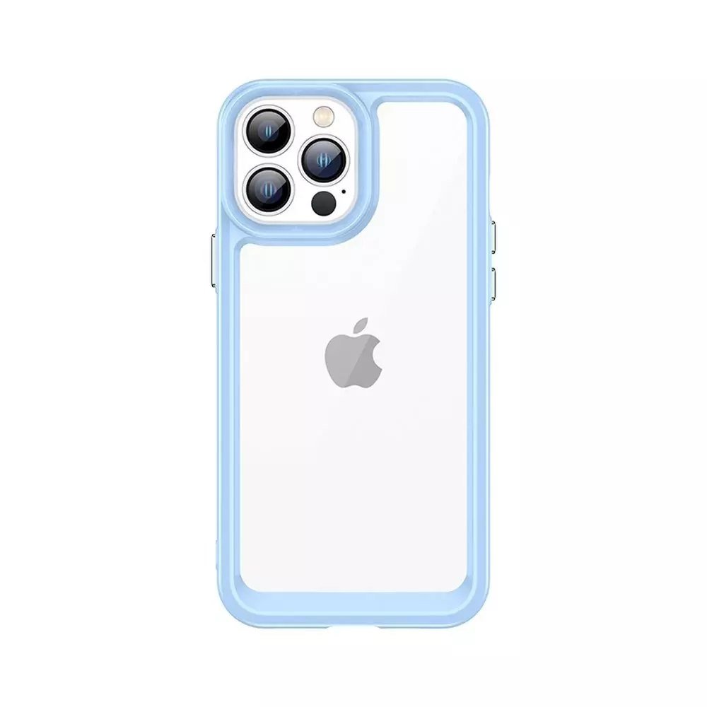 Hurtel Outer Space Case etui do iPhone 13 Pro sztywny pokrowiec z żelową ramką niebieski