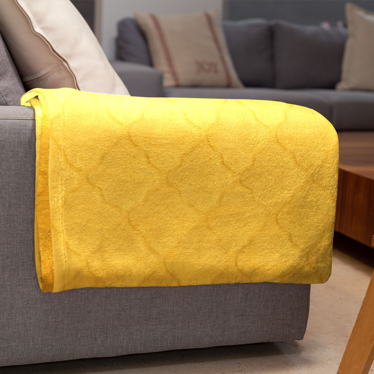 Domarex Koc Goya musztardowy 200 x 220 cm 5902340665398