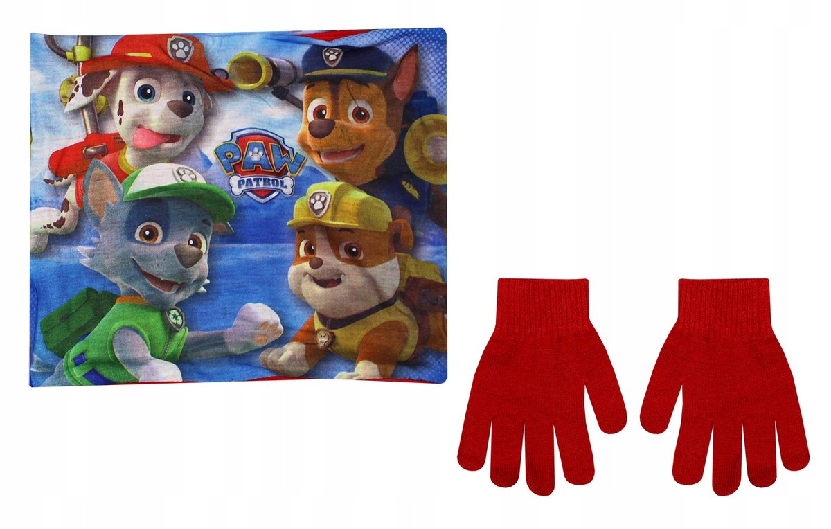 PSI PAW PATROL KOMIN SZALIK DLA DZIECKA RĘKAWICZKI