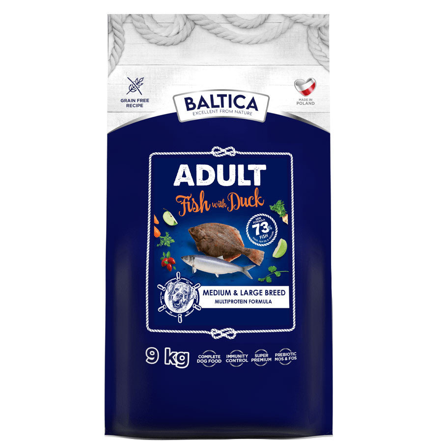 Zdjęcia - Karm dla psów Baltica Adult Fish with Duck M/L 9kg 