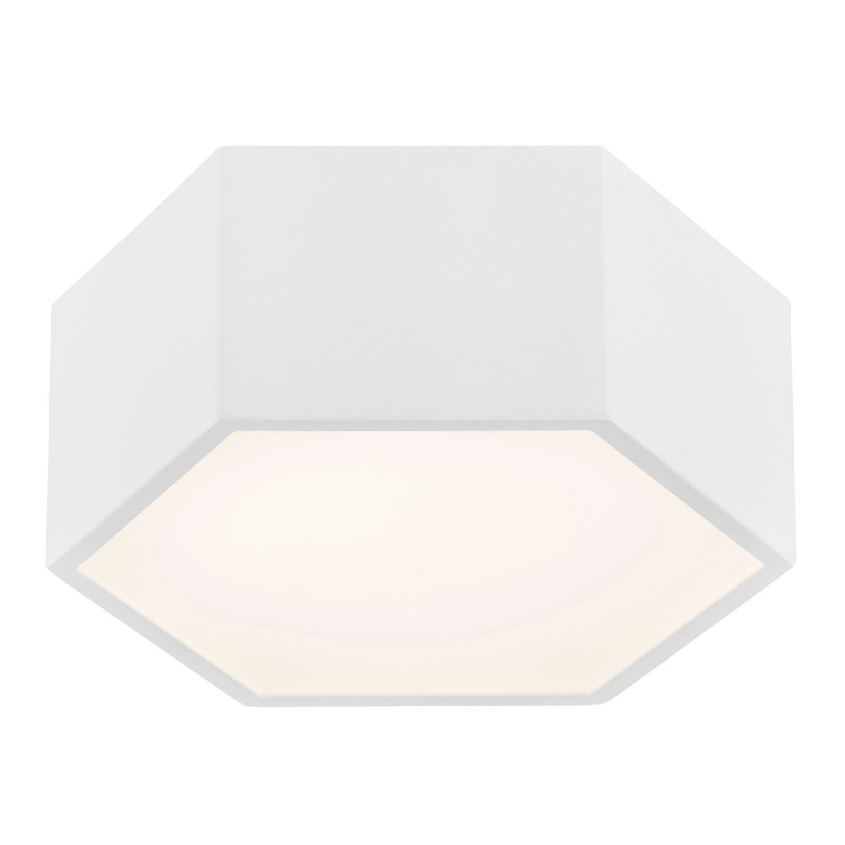 Argon Plafon LAMPA sufitowa ARIZONA 3828 ścienna OPRAWA geometryczna LED 10W kinkiet heksagon biały 3828