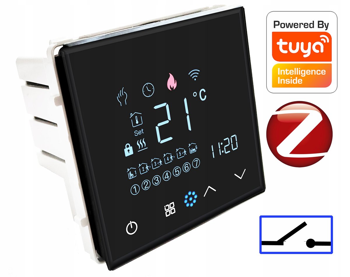 Termostat Sterownik Kotła Pompy Pieca Zigbee Tuya