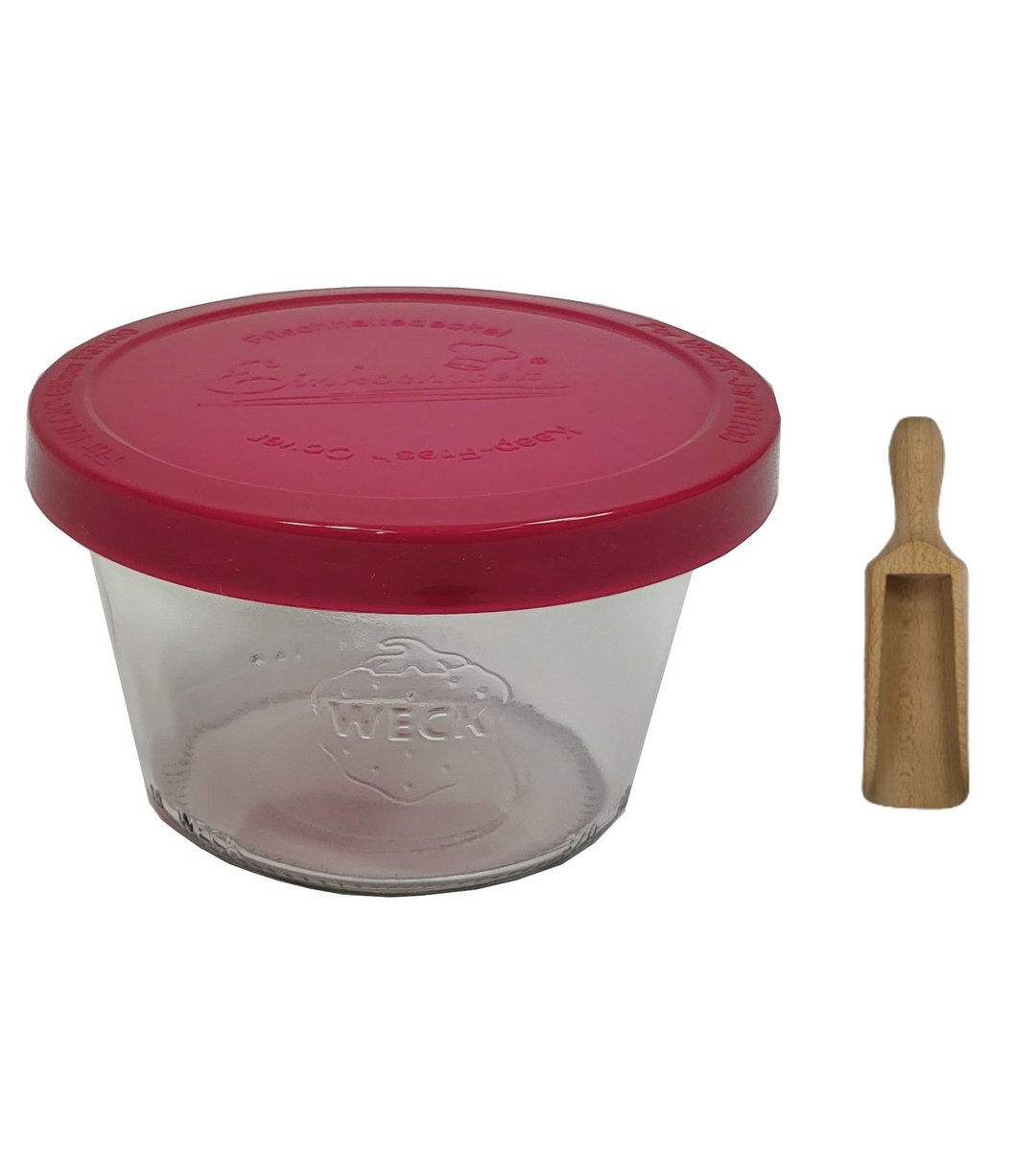 Zestaw Słoików Weck Pojemność 370 Ml Średnica 100mm 12 Sztuk + Silikonowe Wieka, Miarka / Weck