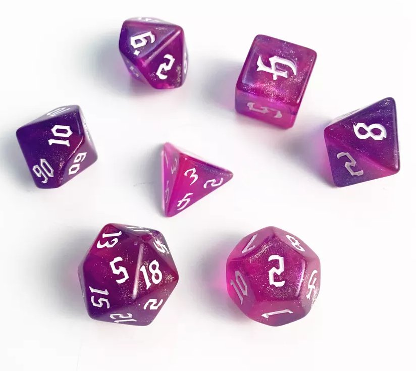 Kostki Rpg Święty Płomień Zestaw 7 Kości Kostek
