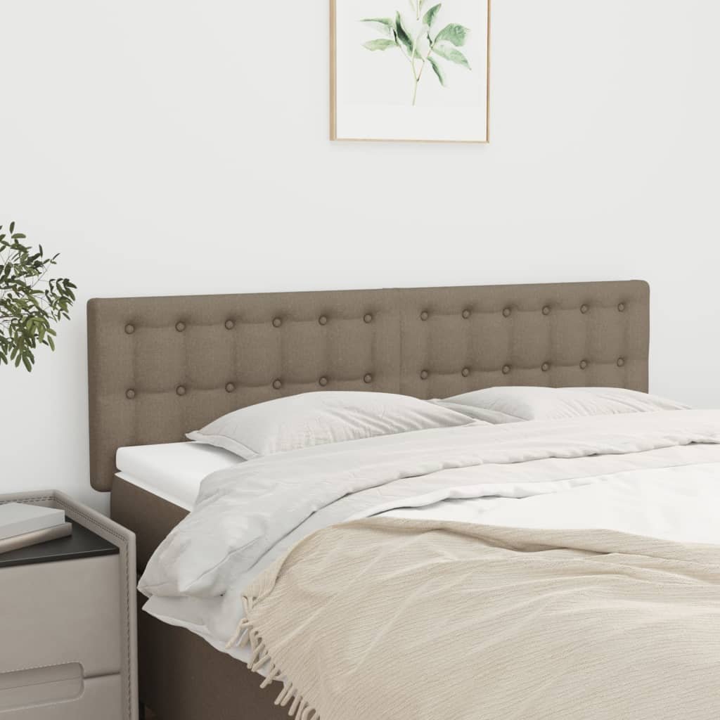 Lumarko Zagłówki do łóżka, 2 szt., taupe, 72x5x78/88 cm, tkanina!