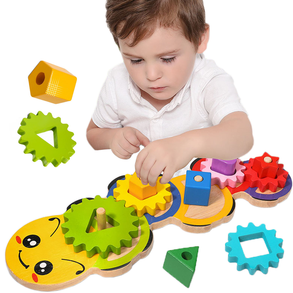 Gra Zręcznościowa Logiczna Sorter Nakładanka Gąsienica Jh-0098