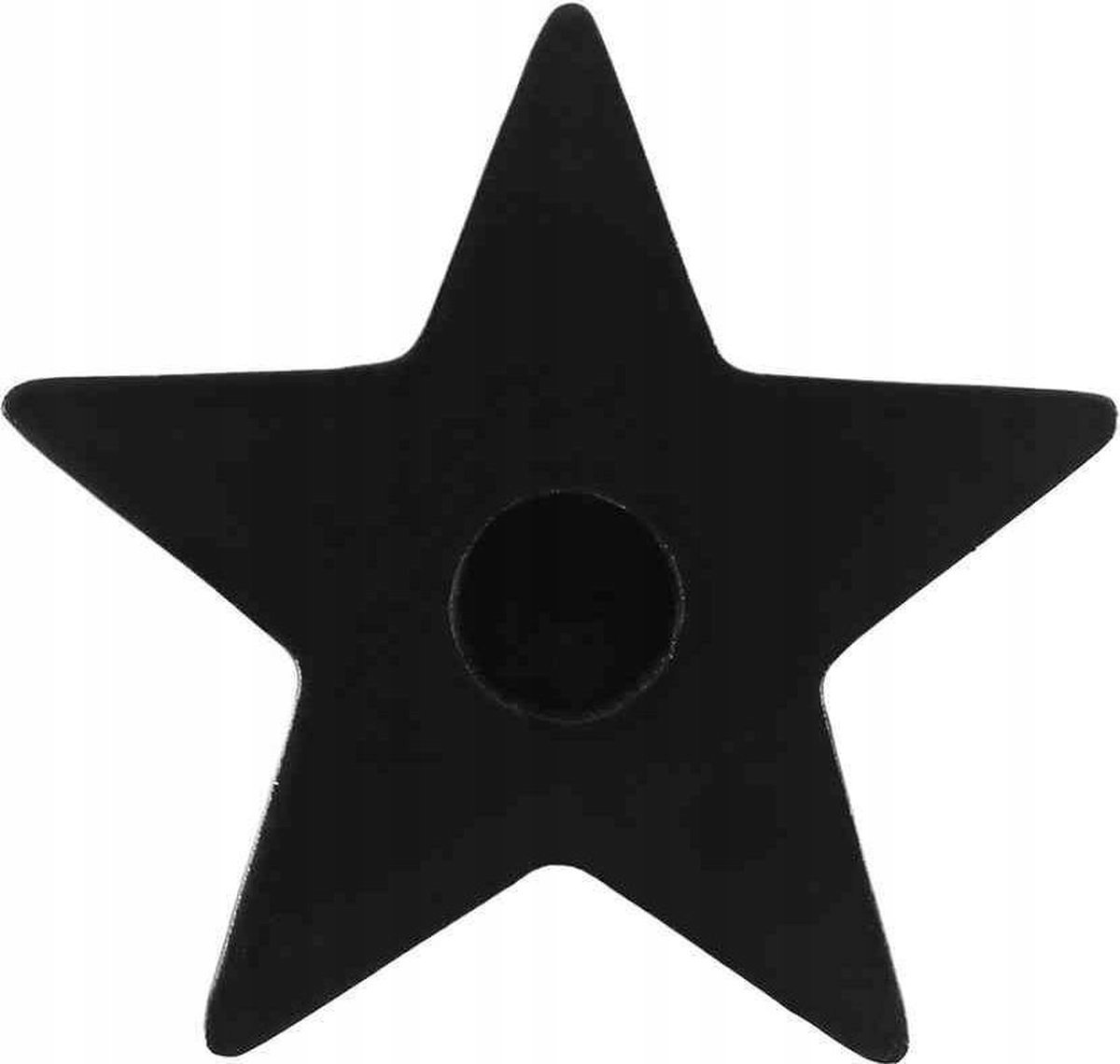 Świecznik Drewniany Czarny 5 cm