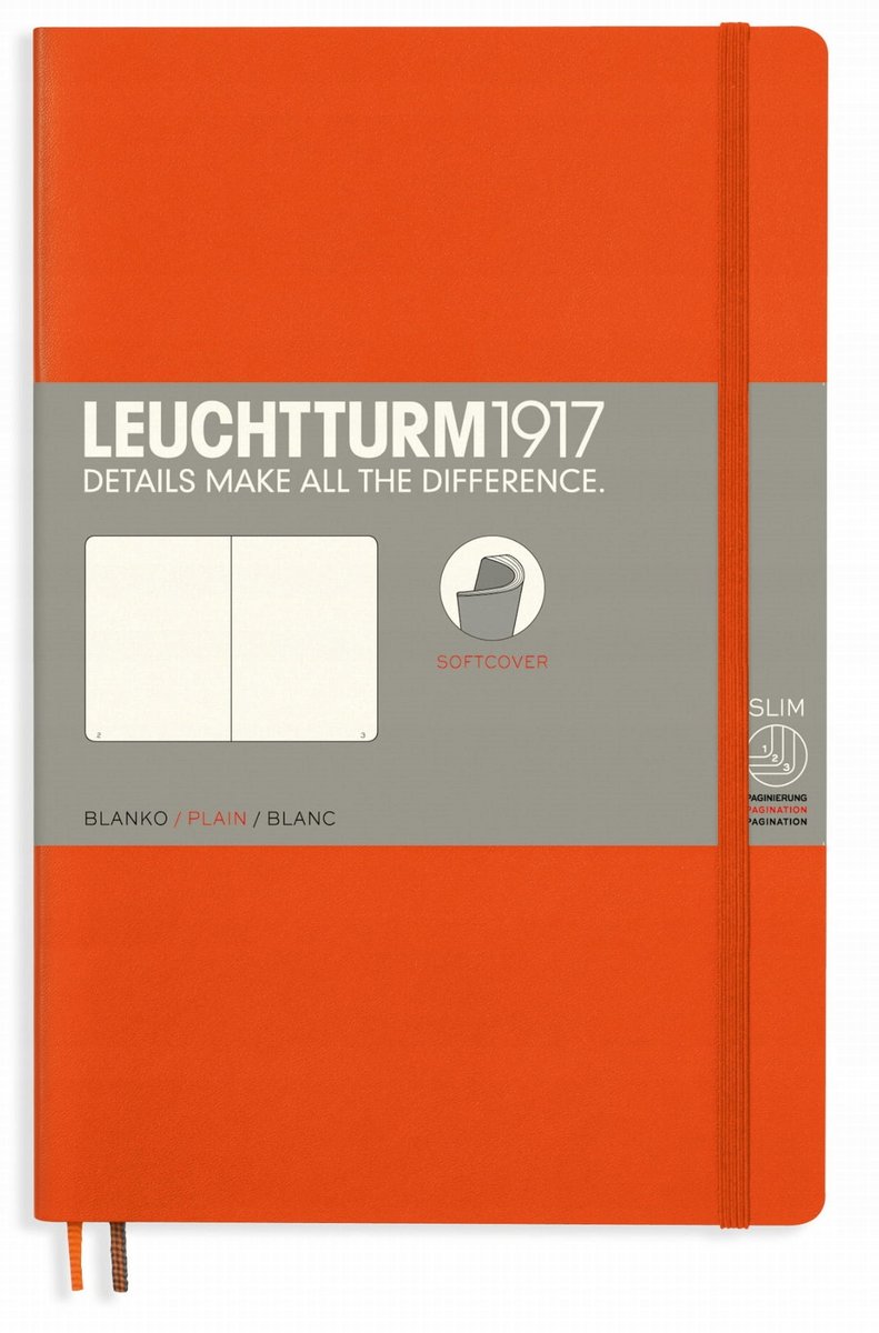 Leuchtturm 1917 notatnik Soft Cover paperback, pomarańczowy