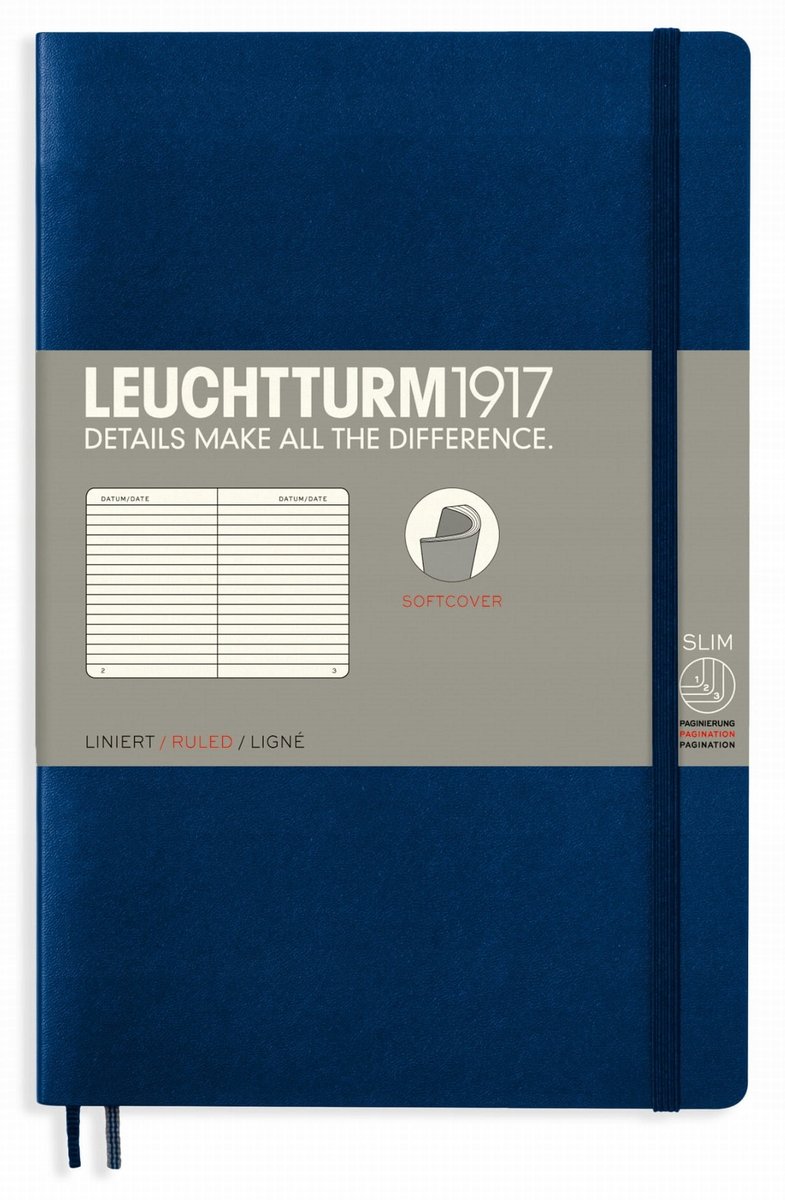 Leuchtturm 1917 notatnik Soft Cover paperback, morski 358317