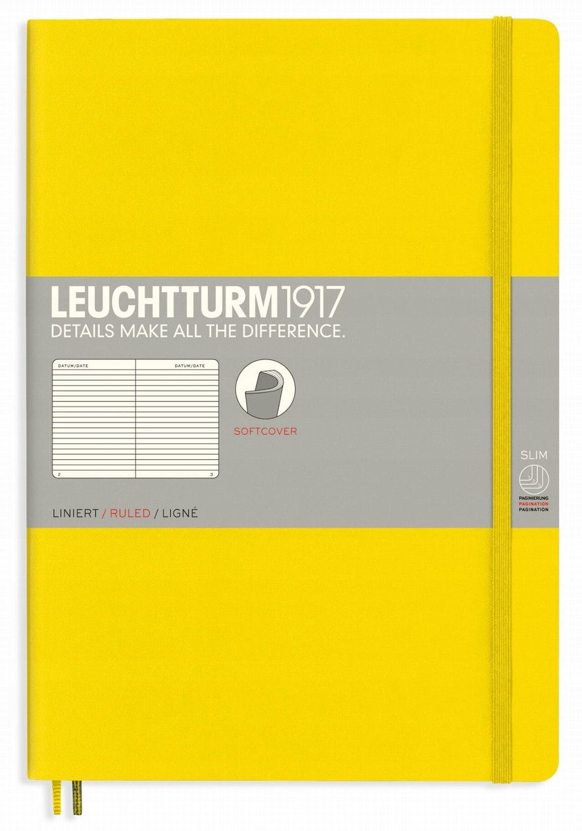 Leuchtturm 1917 notatnik Soft Cover, cytrynowy 355288