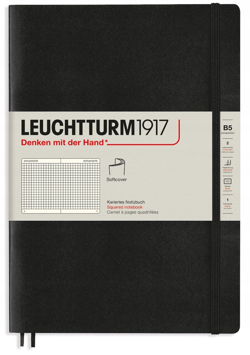 Leuchtturm1917 Notatnik Notes Miękki B5 Kratka