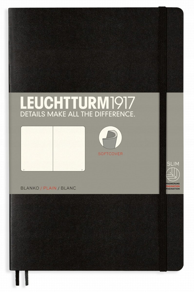Leuchtturm 1917 notatnik Soft Cover paperback, czarny 358292