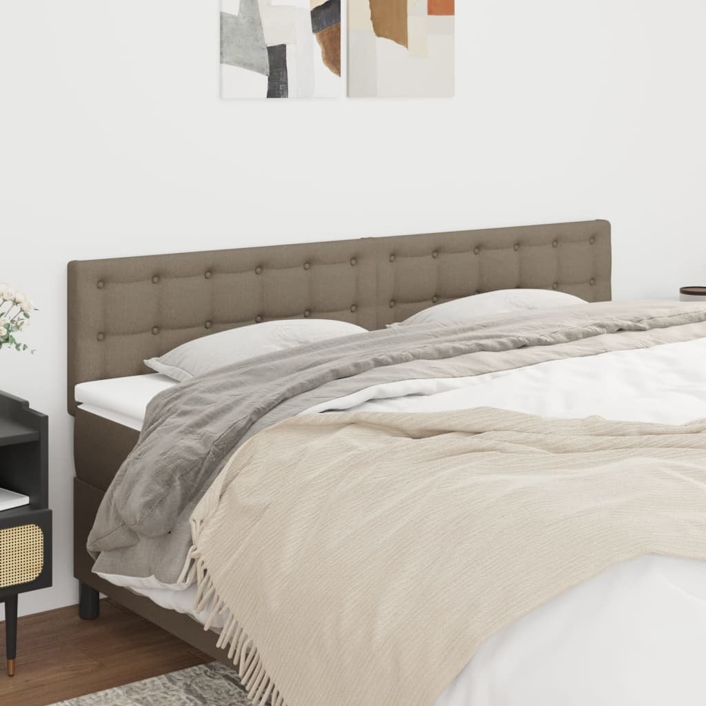 Lumarko Zagłówki do łóżka, 2 szt., taupe, 100x5x78/88 cm, tkanina