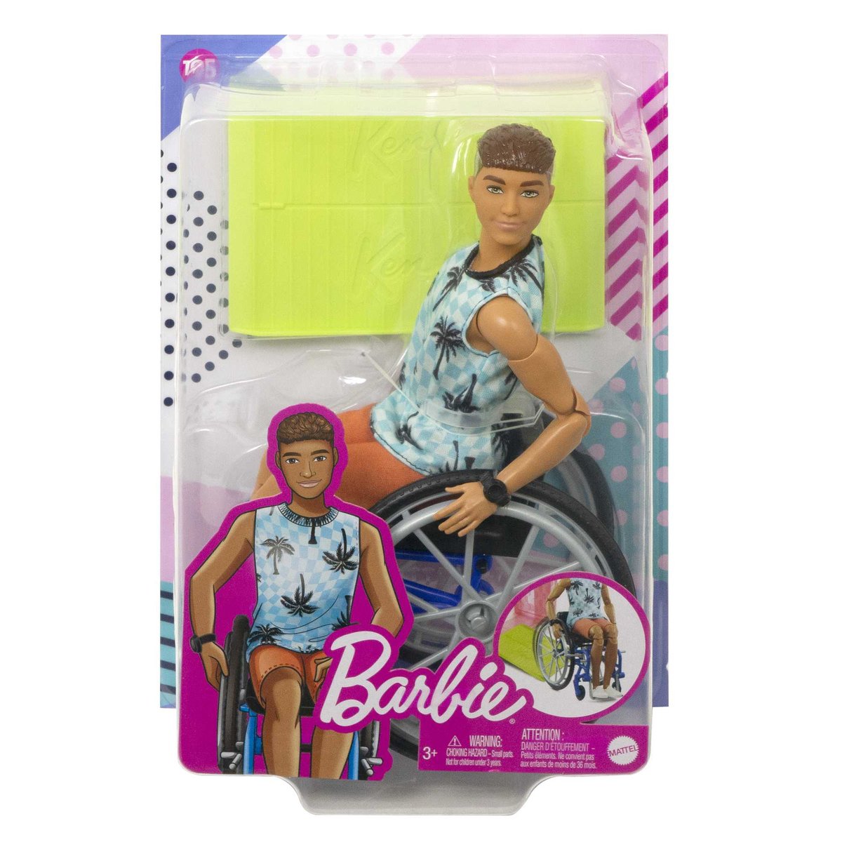 Lalka Barbie Fashionistas Ken na wózku inwalidzkim Mattel