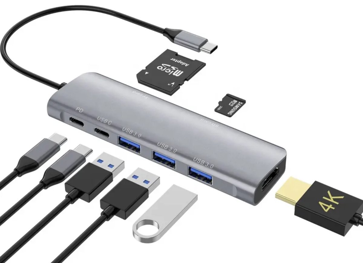 Hub Usb-C Hdmi 4K Usb 3.0 Gen 1 Sd Pd Power Delivery 100W