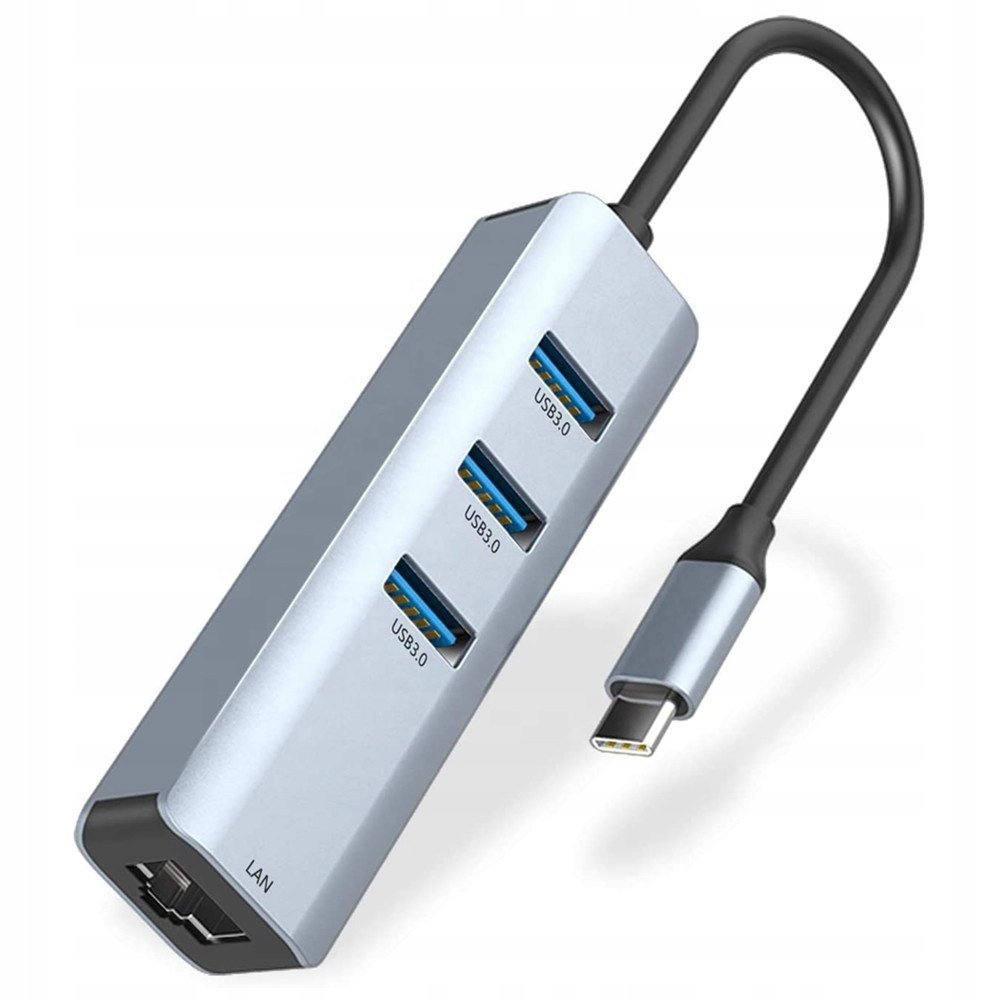 Hub Adapter Usb-C Lan Ethernet Rj45 Gigabit 1000 Mbps