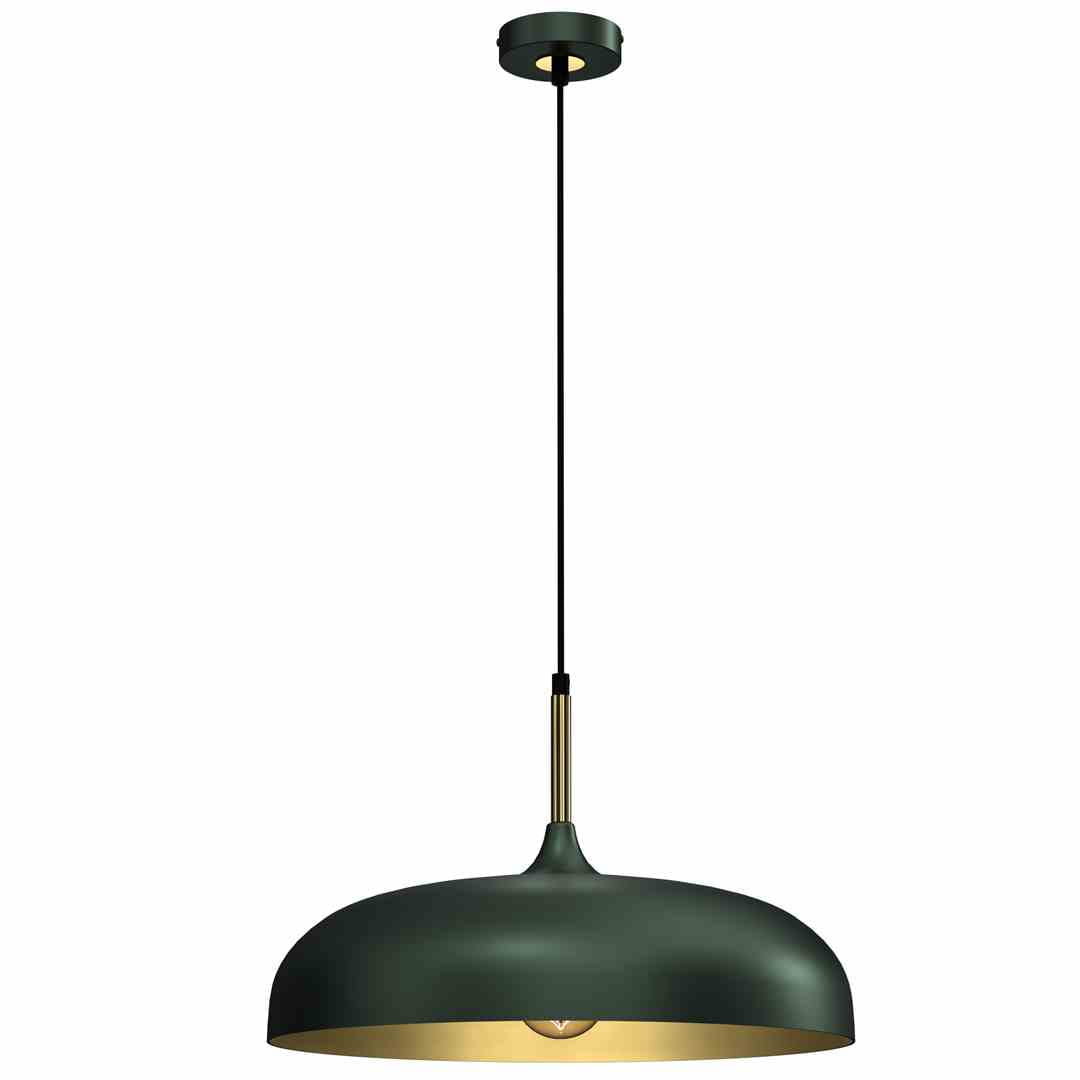Milagro Lampa wisząca LINCOLN GREEN/GOLD 1xE27 MLP7900
