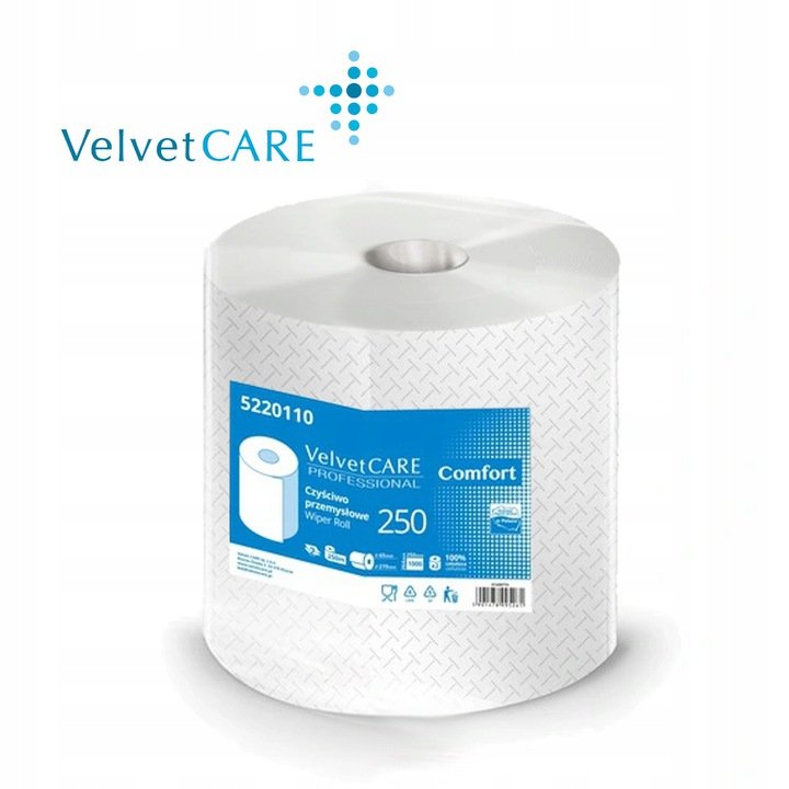 Velvet Care Professional Czyściwo przemysłowe 250m 2 warstwowe 100% celuloza (op 2szt) rek0523036