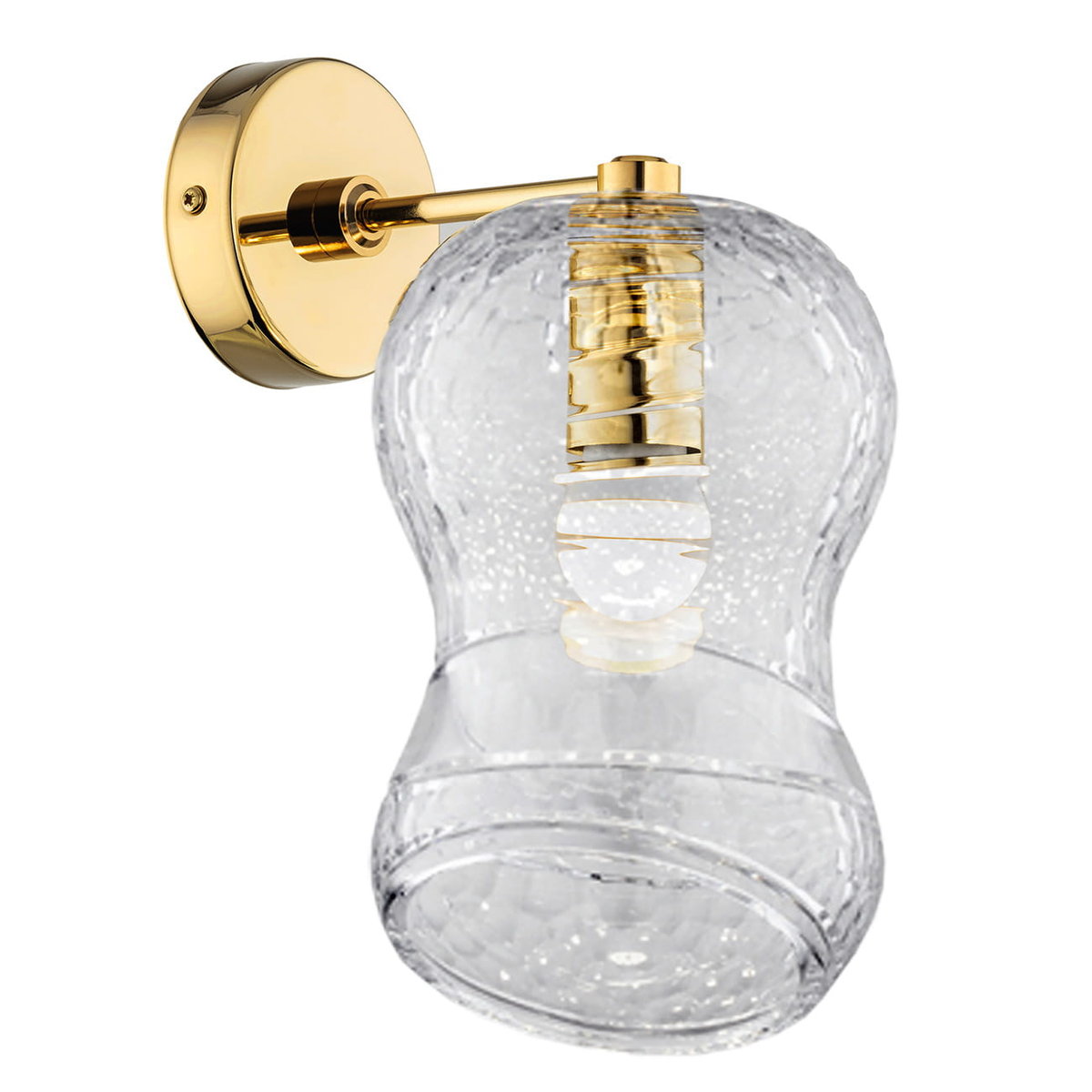 Argon Salerno 8046 kinkiet lampa ścienna 1x15W E27 transparentny/mosiądz