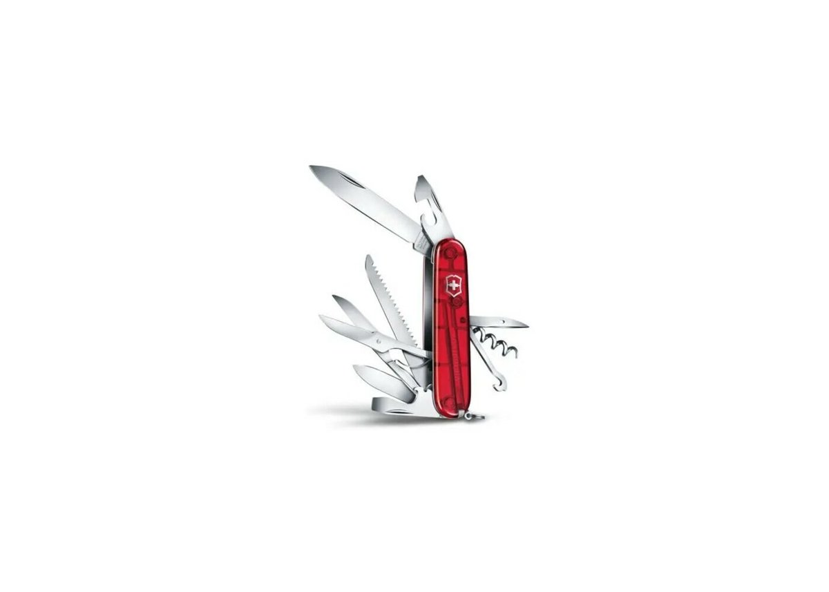 Victorinox Scyzoryk Huntsman transparentny czerwony Celidor 91mm blister
