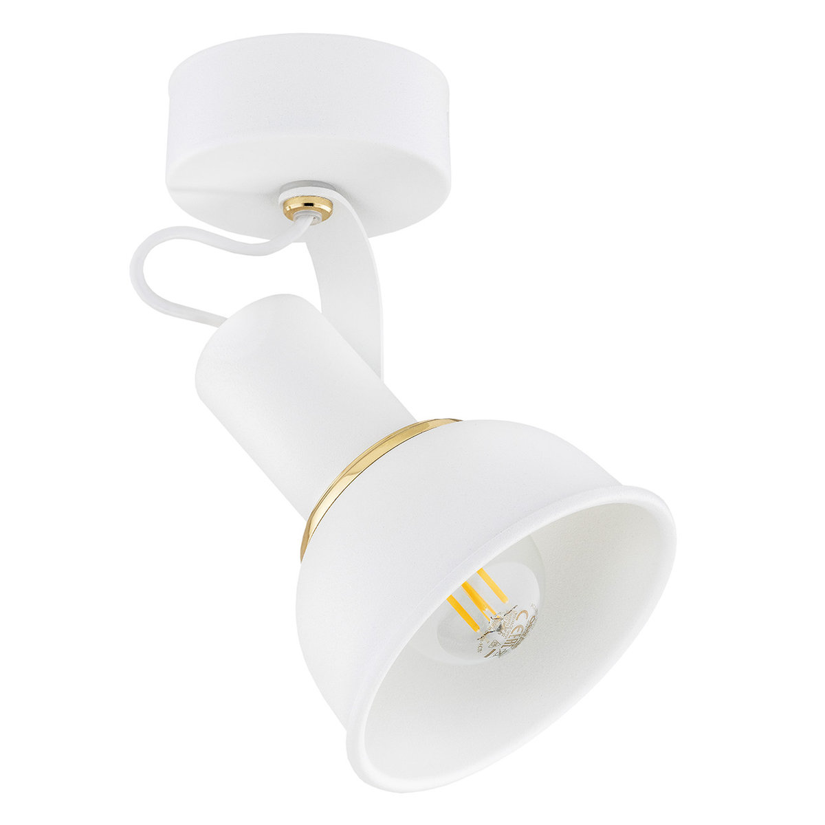 Argon Twist lampa podsufitowa 1x7W biały/mosiądz 4899